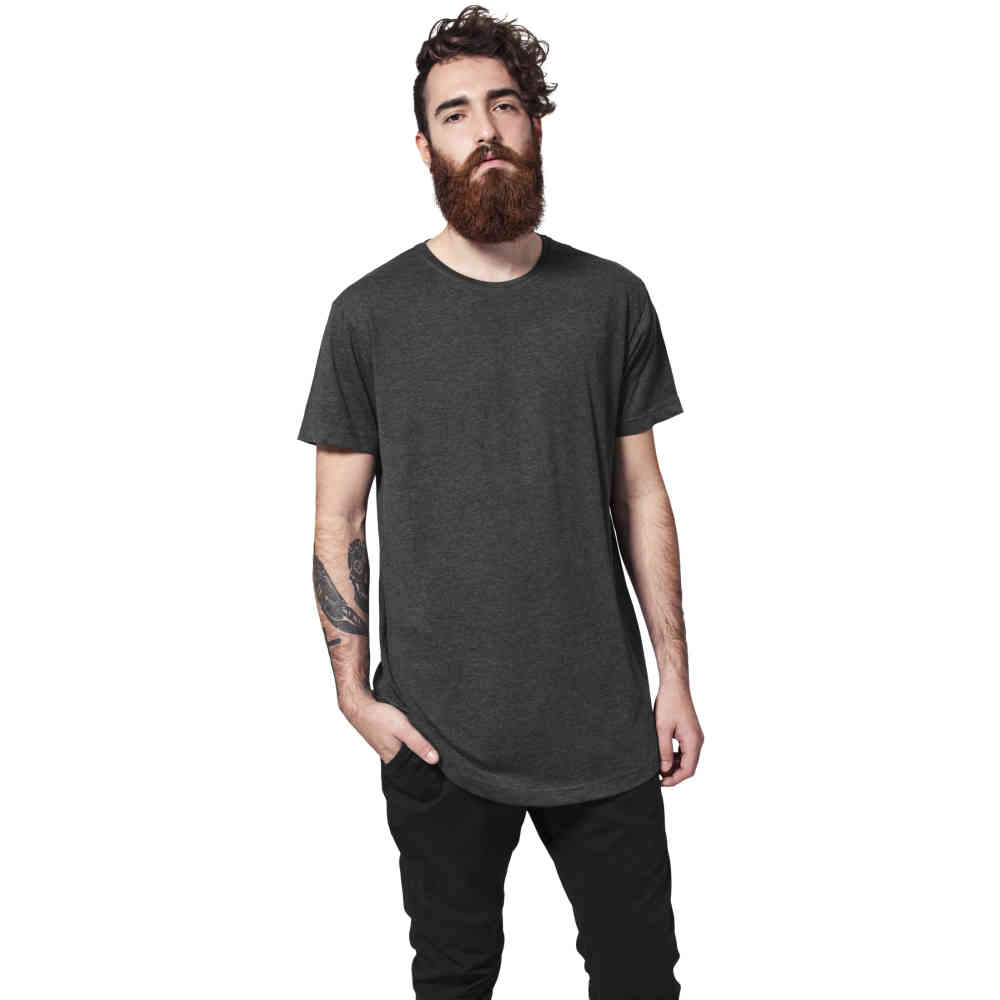 Urban Classics - Shaped Long Heren Tshirt - Grijs